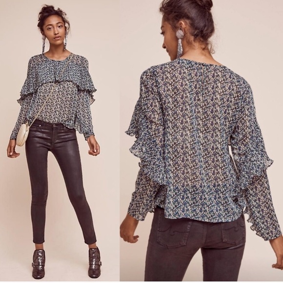 Anthropologie Tops - Anthro Sunday in Brooklyn Forget Me Not Blouse